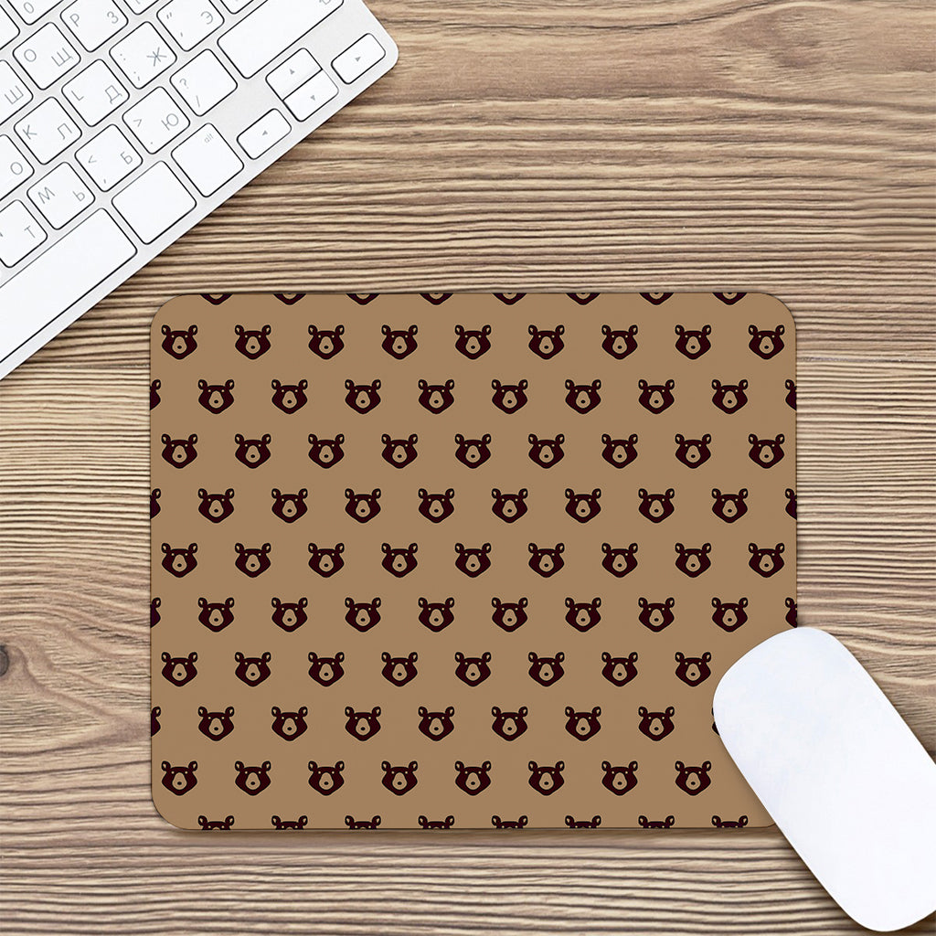 Grizzly Bear Pattern Print Mouse Pad