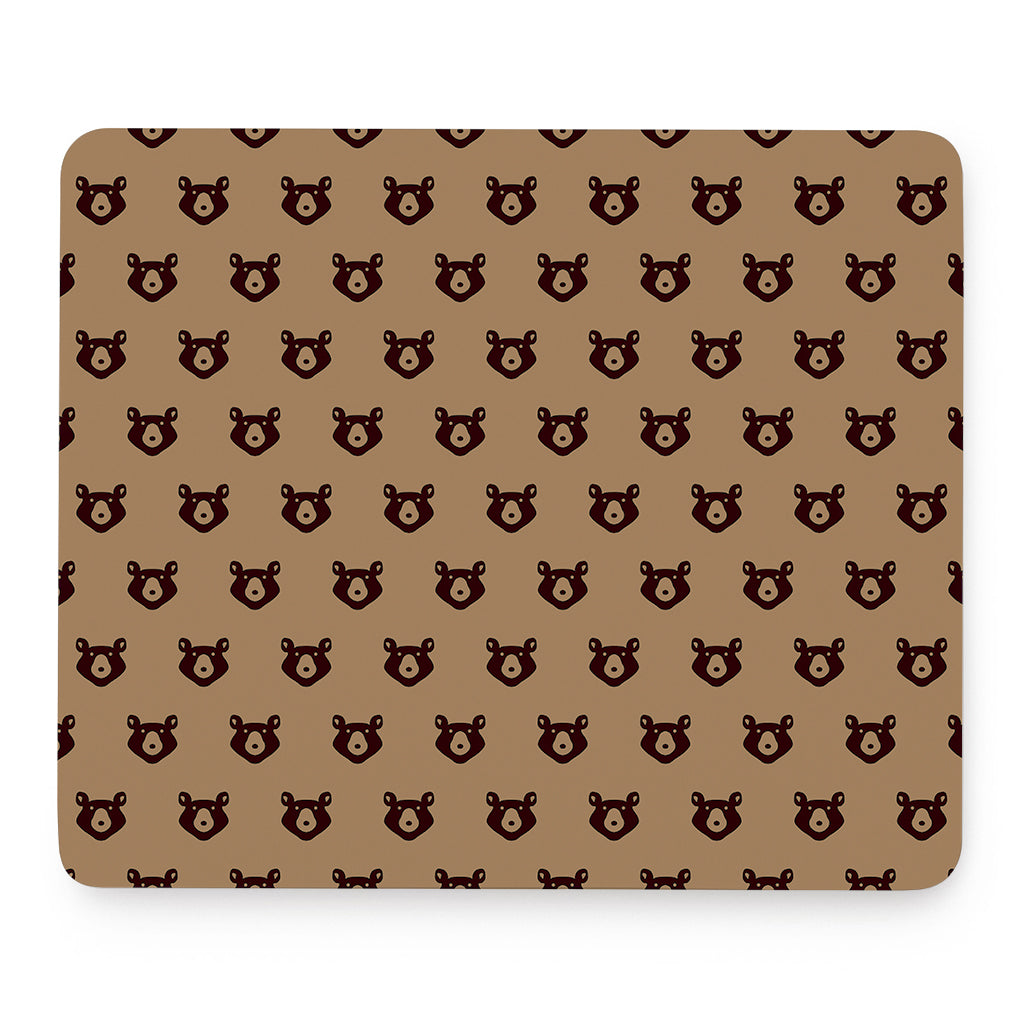 Grizzly Bear Pattern Print Mouse Pad