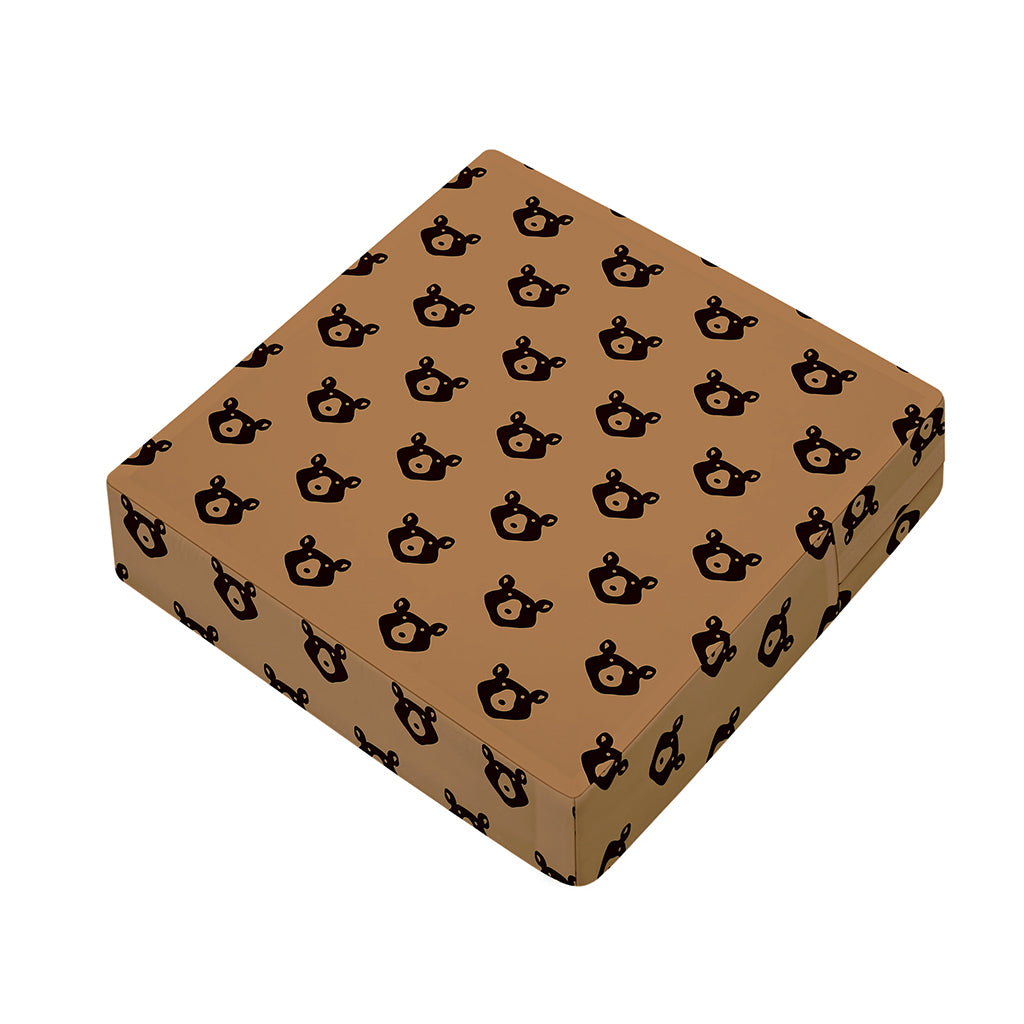 Grizzly Bear Pattern Print Outdoor Seat Cushion Cover