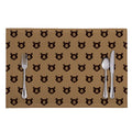 Grizzly Bear Pattern Print Placemat