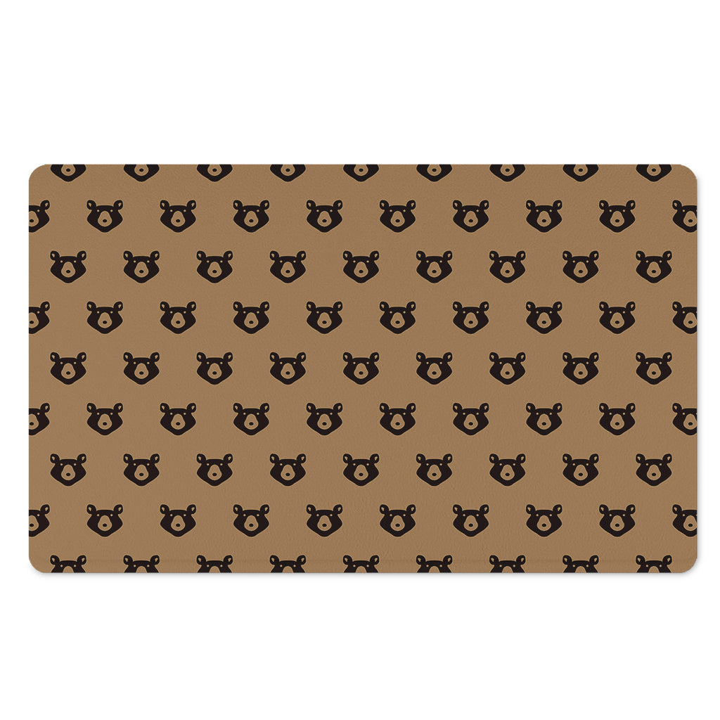 Grizzly Bear Pattern Print Polyester Doormat