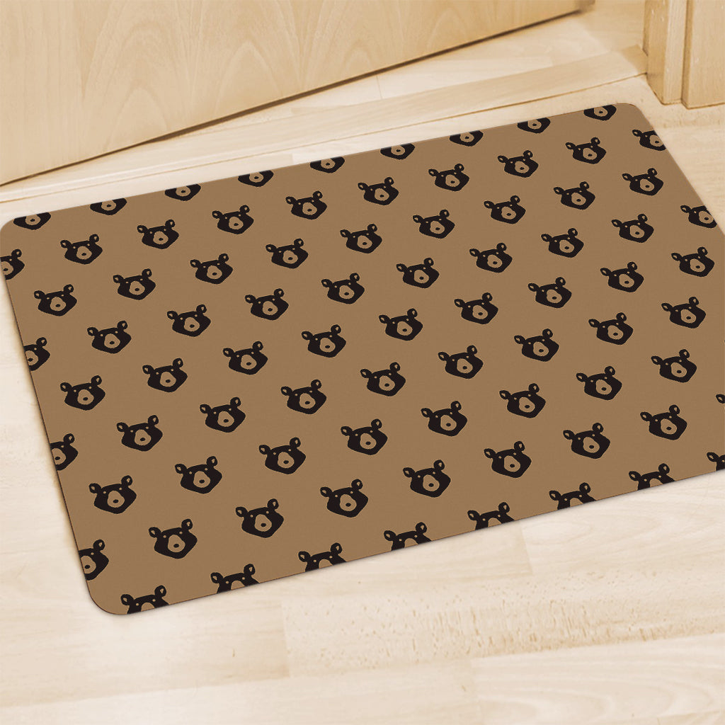 Grizzly Bear Pattern Print Polyester Doormat
