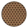 Grizzly Bear Pattern Print Round Floor Mat