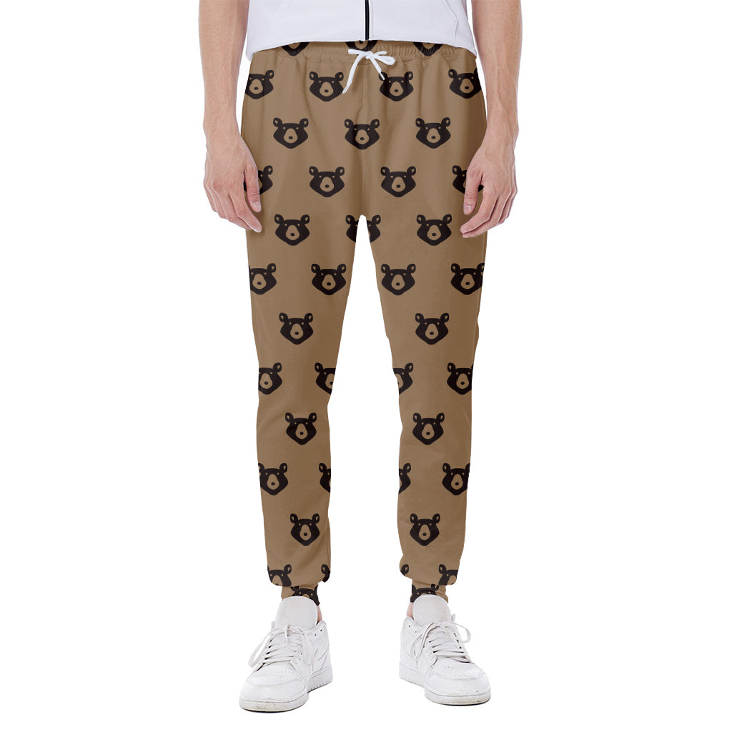 Grizzly Bear Pattern Print Scuba Joggers