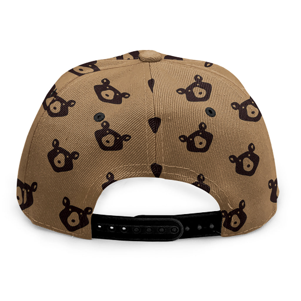 Grizzly Bear Pattern Print Snapback Cap