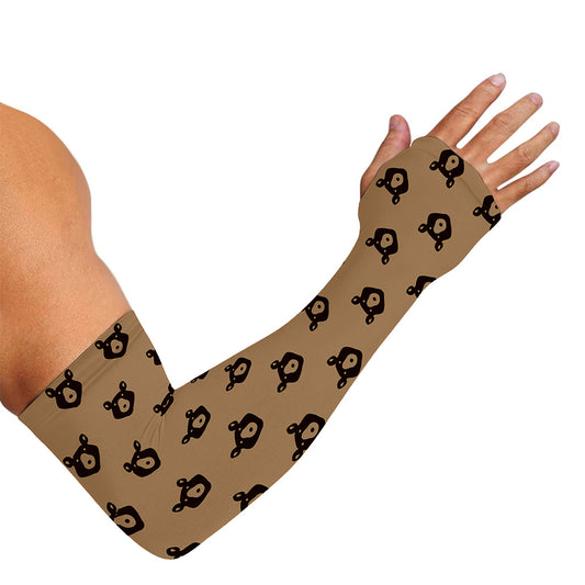 Grizzly Bear Pattern Print Sun Protection Arm Sleeves