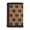 Grizzly Bear Pattern Print Trifold Wallet