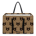Grizzly Bear Pattern Print Utility Tote Bag
