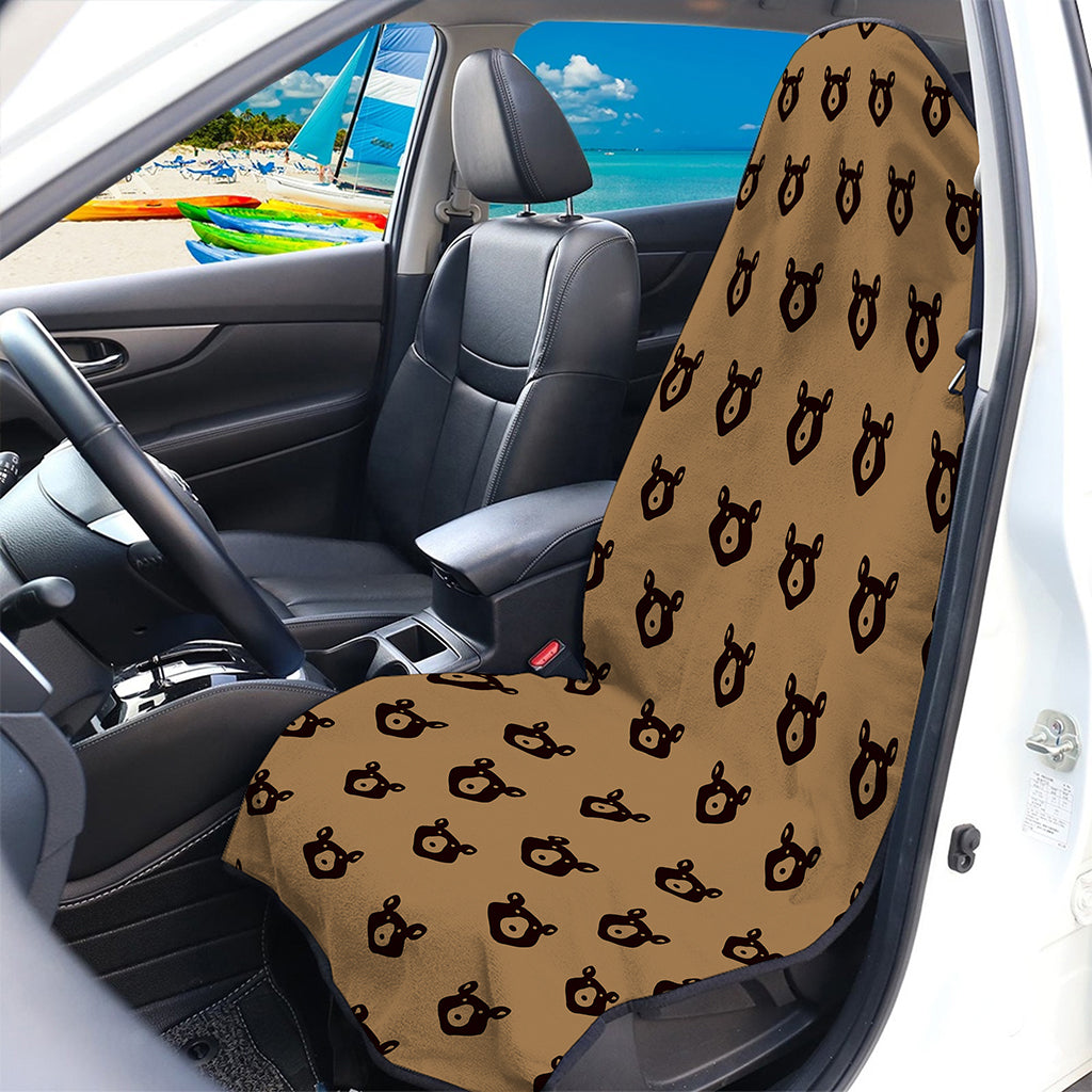 Grizzly Bear Pattern Print Waterproof Car Seat Cover