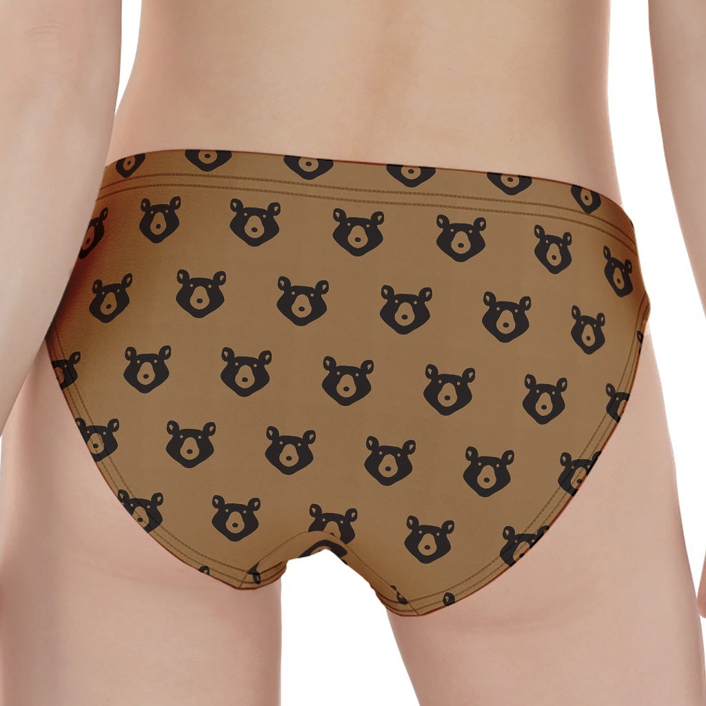 Grizzly Bear Pattern Print Women's Panties