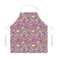 Groovy Girly Peace Pattern Print Adjustable Apron