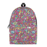 Groovy Girly Peace Pattern Print Backpack