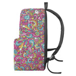 Groovy Girly Peace Pattern Print Backpack