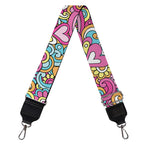 Groovy Girly Peace Pattern Print Bag Strap
