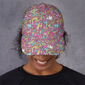 Groovy Girly Peace Pattern Print Baseball Cap