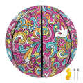 Groovy Girly Peace Pattern Print Basketball