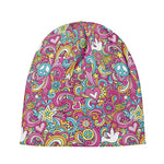 Groovy Girly Peace Pattern Print Beanie