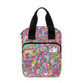 Groovy Girly Peace Pattern Print Bible Tote Bag