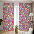 Groovy Girly Peace Pattern Print Dimout Pencil Pleat Curtains