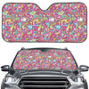 Groovy Girly Peace Pattern Print Car Windshield Sun Shade