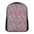 Groovy Girly Peace Pattern Print Casual Backpack
