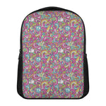 Groovy Girly Peace Pattern Print Casual Backpack