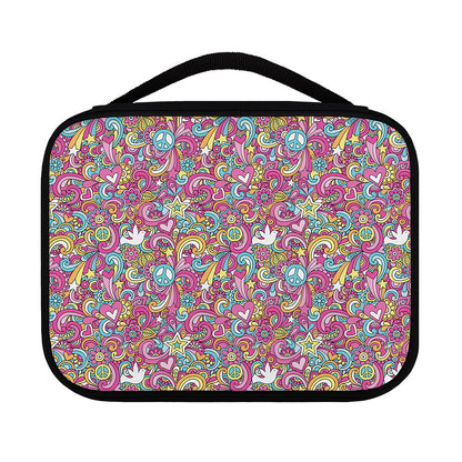 Groovy Girly Peace Pattern Print Classic Bible Case