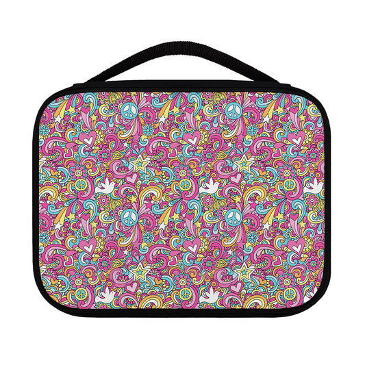 Groovy Girly Peace Pattern Print Classic Bible Case