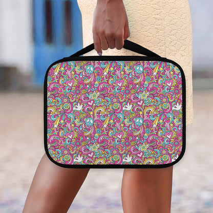 Groovy Girly Peace Pattern Print Classic Bible Case