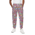 Groovy Girly Peace Pattern Print Cotton Sweatpants