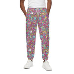 Groovy Girly Peace Pattern Print Cotton Pants
