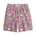 Groovy Girly Peace Pattern Print Cotton Shorts