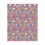 Groovy Girly Peace Pattern Print Curtain