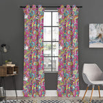 Groovy Girly Peace Pattern Print Curtain