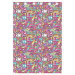Groovy Girly Peace Pattern Print Curtain