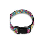 Groovy Girly Peace Pattern Print Dog Collar