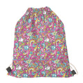 Groovy Girly Peace Pattern Print Drawstring Bag