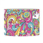 Groovy Girly Peace Pattern Print Drum Lamp Shade