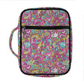 Groovy Girly Peace Pattern Print Front Pocket Bible Bag