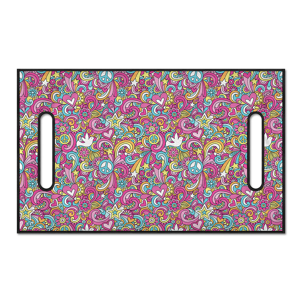 Groovy Girly Peace Pattern Print Golf Cart Seat Cover