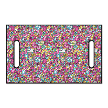 Groovy Girly Peace Pattern Print Golf Cart Seat Cover