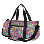 Groovy Girly Peace Pattern Print Gym Bag