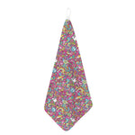 Groovy Girly Peace Pattern Print Hand Towel