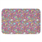Groovy Girly Peace Pattern Print Indoor Door Mat
