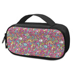 Groovy Girly Peace Pattern Print Insulin Cooler Travel Case