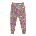 Groovy Girly Peace Pattern Print Jogger Pants