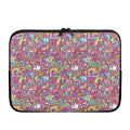 Groovy Girly Peace Pattern Print Laptop Sleeve