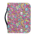 Groovy Girly Peace Pattern Print Leather Bible Cover
