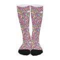Groovy Girly Peace Pattern Print Long Socks