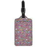 Groovy Girly Peace Pattern Print Luggage Tag